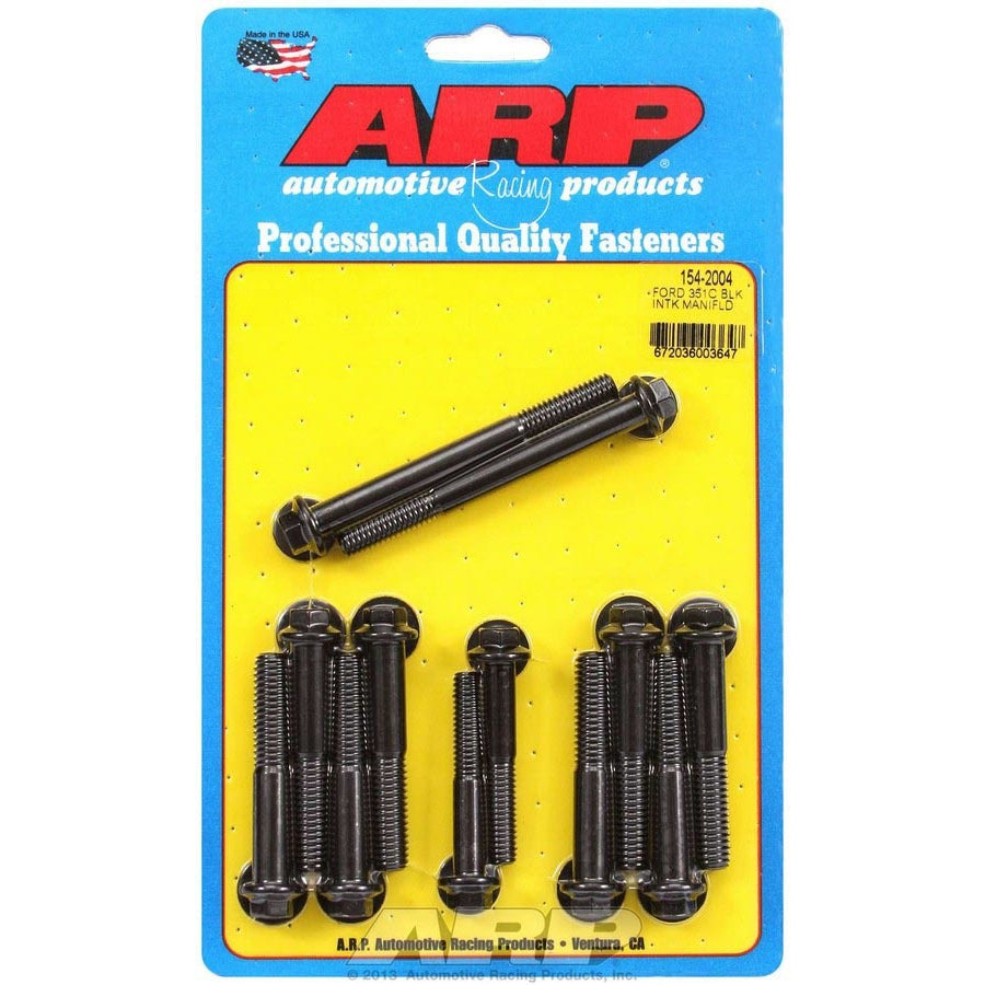 ARP Intake Manifold Bolt Kit - Hex Head - Chromoly - Black Oxide - Ford Cleveland / Modified