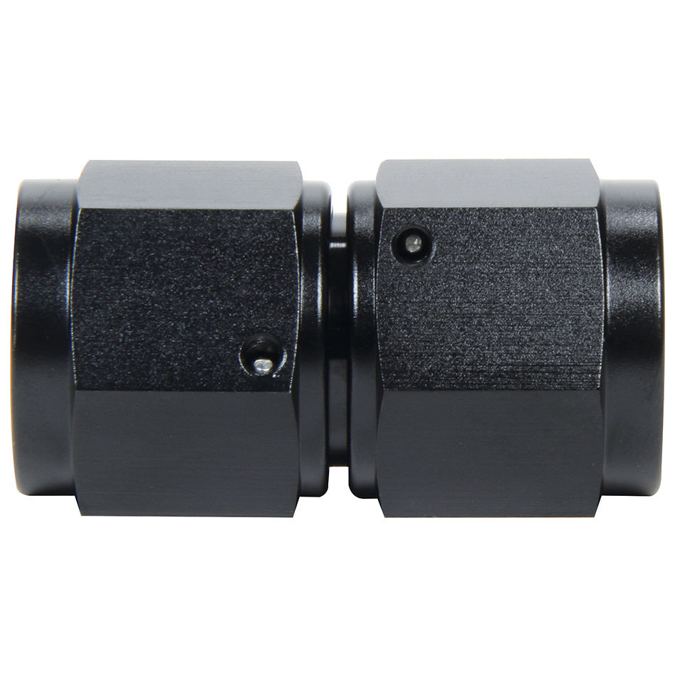 Allstar Performance Straight Adapter - 8 AN Female Swivel to 8 AN Female Swivel - Black Anodize