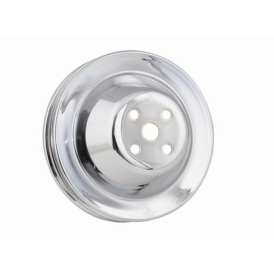 Mr. Gasket Chrome Plated Steel Water Pump Pulley - Double Groove