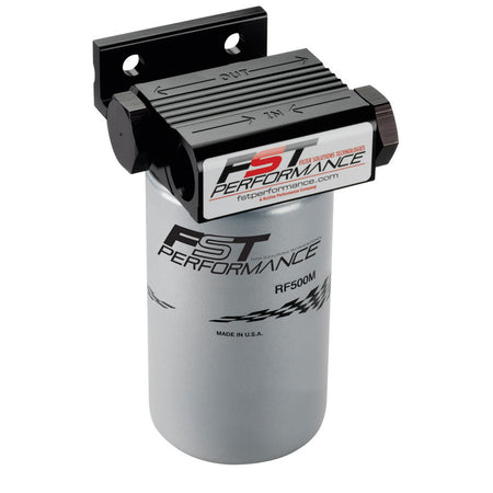 Fst Performance FloMax 500 Fuel Filter Canister 3 Micron Stainless Element - 12 AN Female Inlet/Outlet