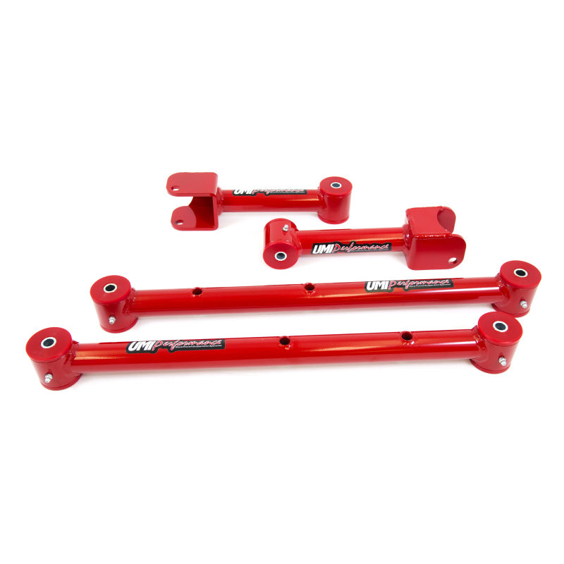 UMI Performance 1968-1972 GM A-Body Tubular Upper & Lower Control Arms - Red