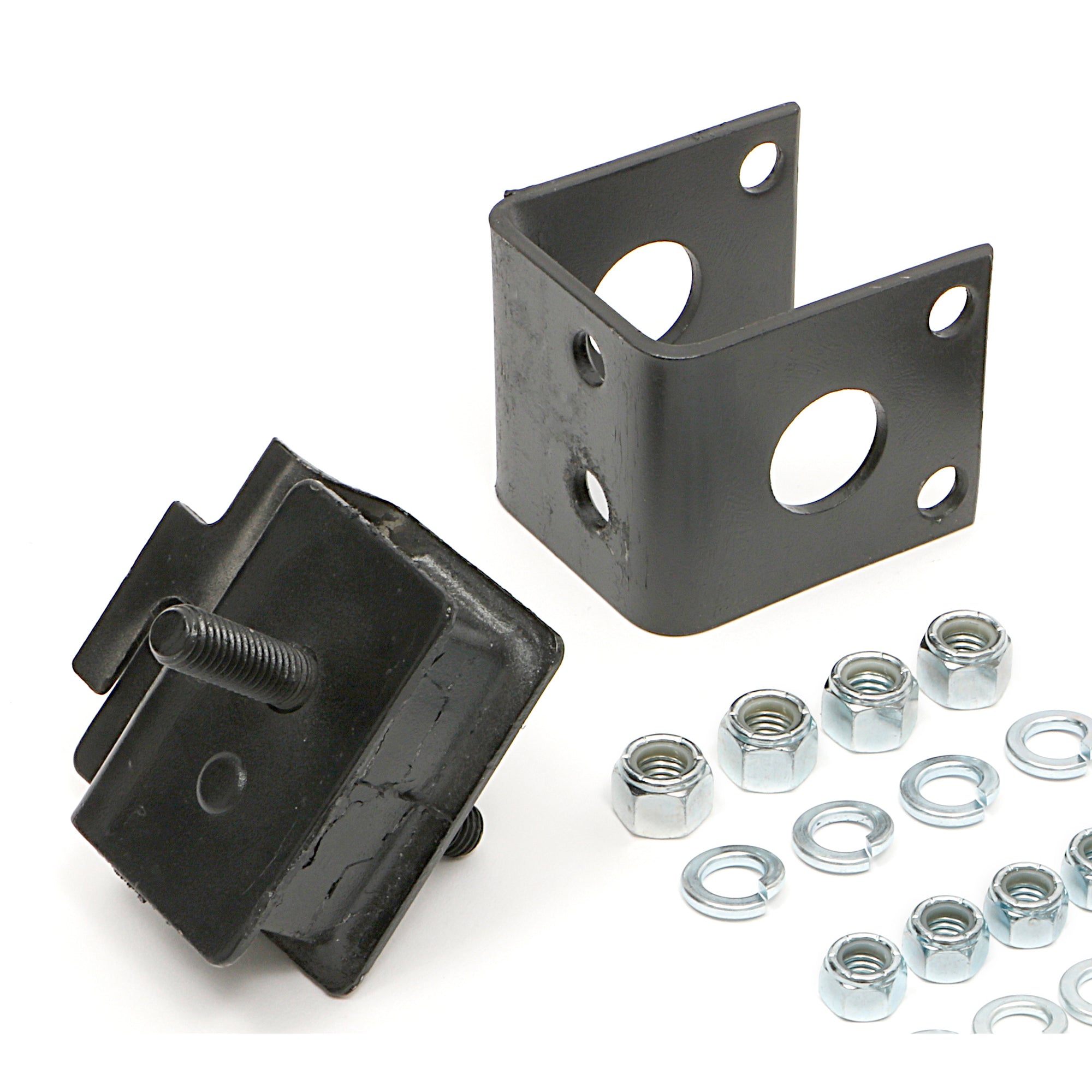 Trans-Dapt Motor Mount - Bracket/Hardware/Mount Pads - Steel/Rubber - Black