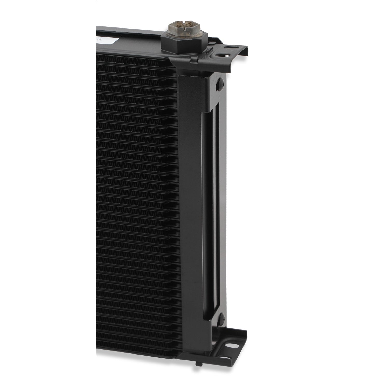 Earl's Ultrapro Oil Cooler - 1.390 x 13.000 x 4.380 in - Plate Type - 34 Row - 10 AN Female O-Ring Inlet/Outlet - Black