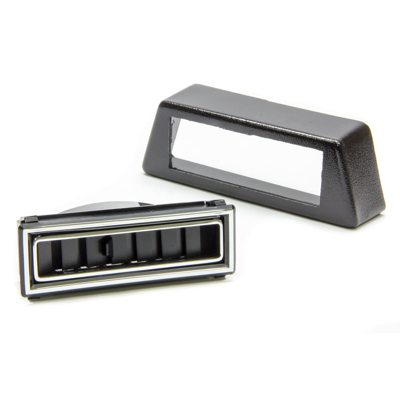 Vintage Air Under Dash Rectangle Heating / Cooling Louver - 2-1/2 in Hose - Black / Chrome 49059-VUL