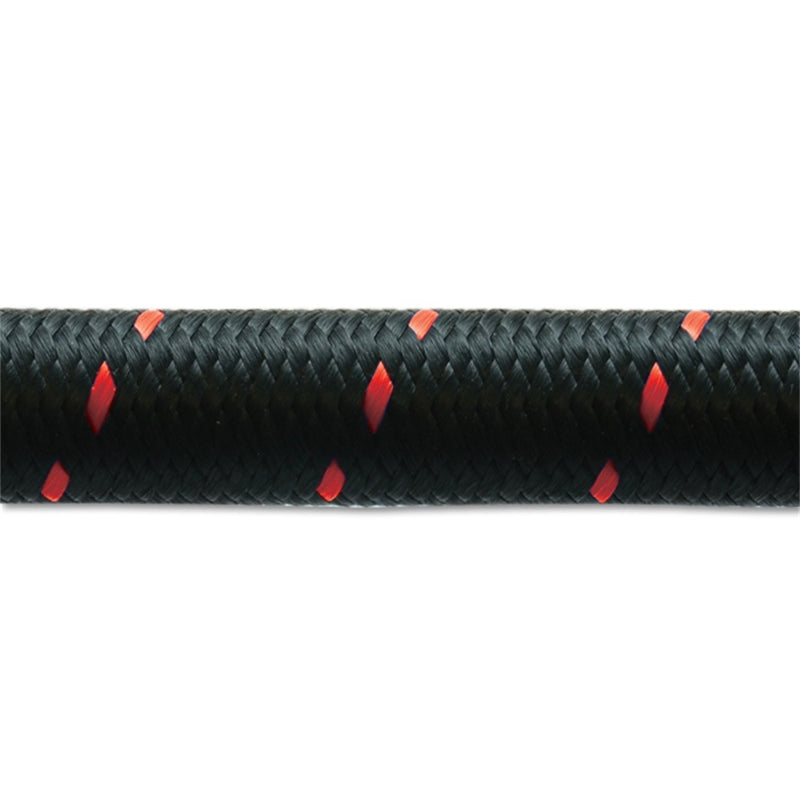 Vibrant Performance 5 Ft. Roll -6 Black Red Nylon Braided Flex Hose
