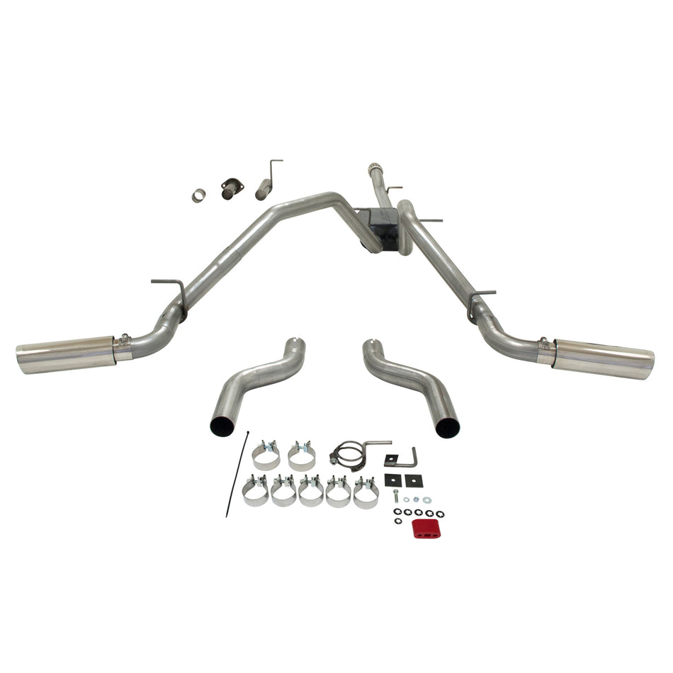 Flowmaster American Thunder Cat-Back Exhaust System - 2-1/2 in Tailpipe - 3-1/2 in Tips - GM Fullsize Truck 2007-14