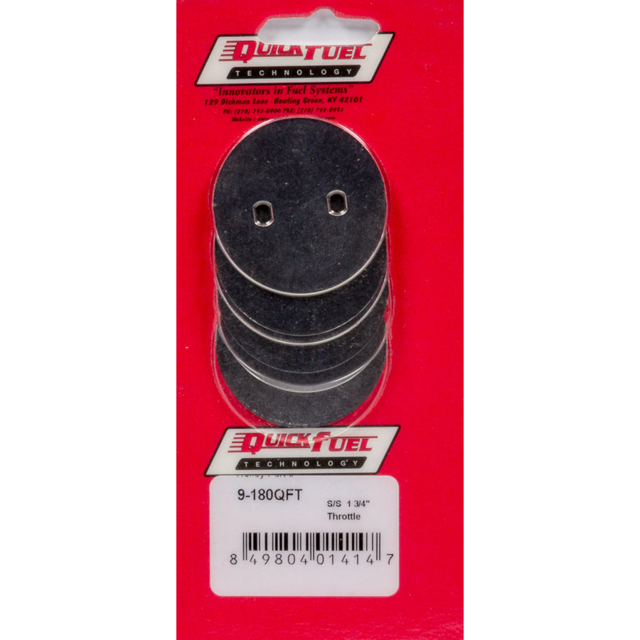Quick Fuel Technology 1-3/4" SS Throttle Plates (4 Pack)