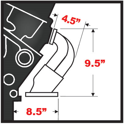 Hedman Hedders Block Hugger Headers - 1.5 in Primary