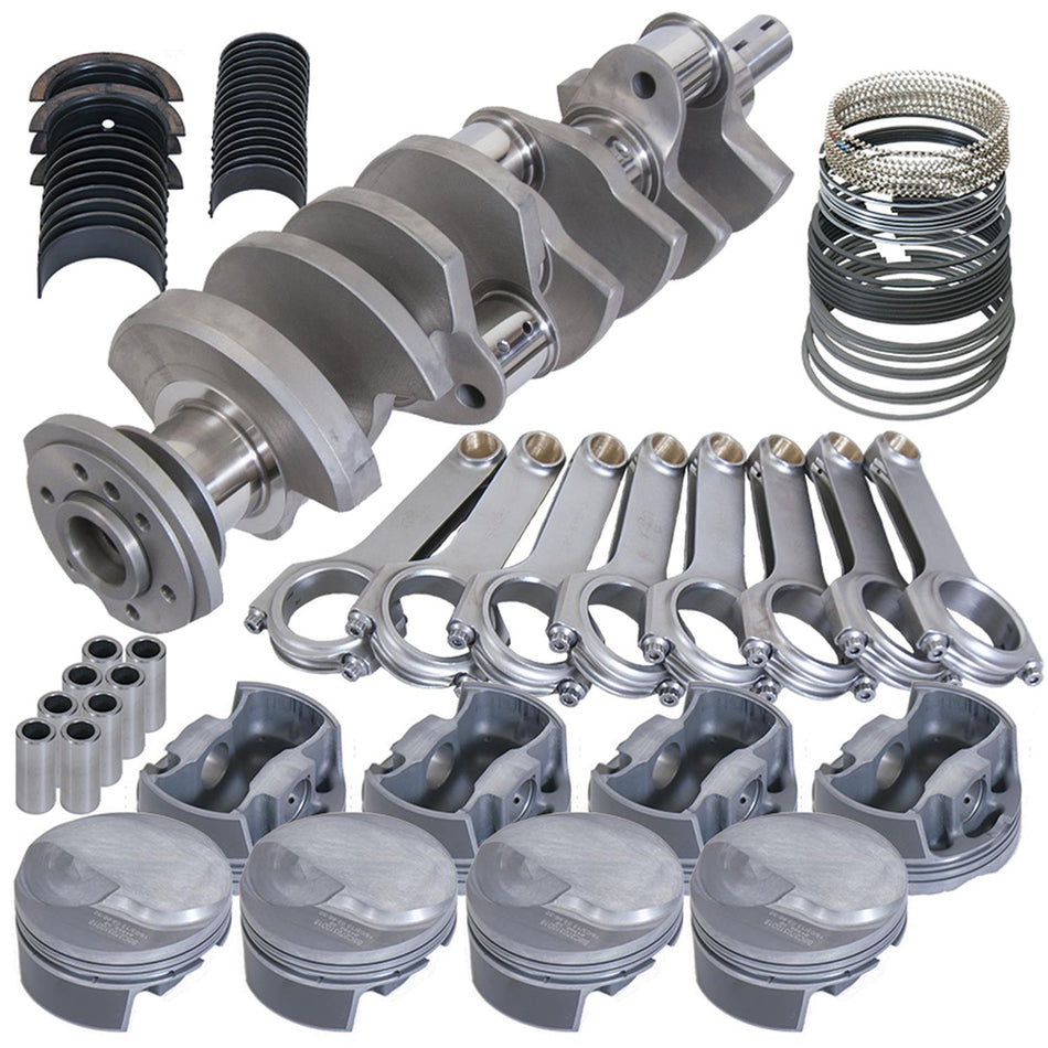 Eagle Street & Strip Rotating Assembly Kit - 383 CID - Cast Crank - Forged Pistons - 3.750" Stroke - 4.030" Bore - 5.700" I-Beam Rods - SB Chevy