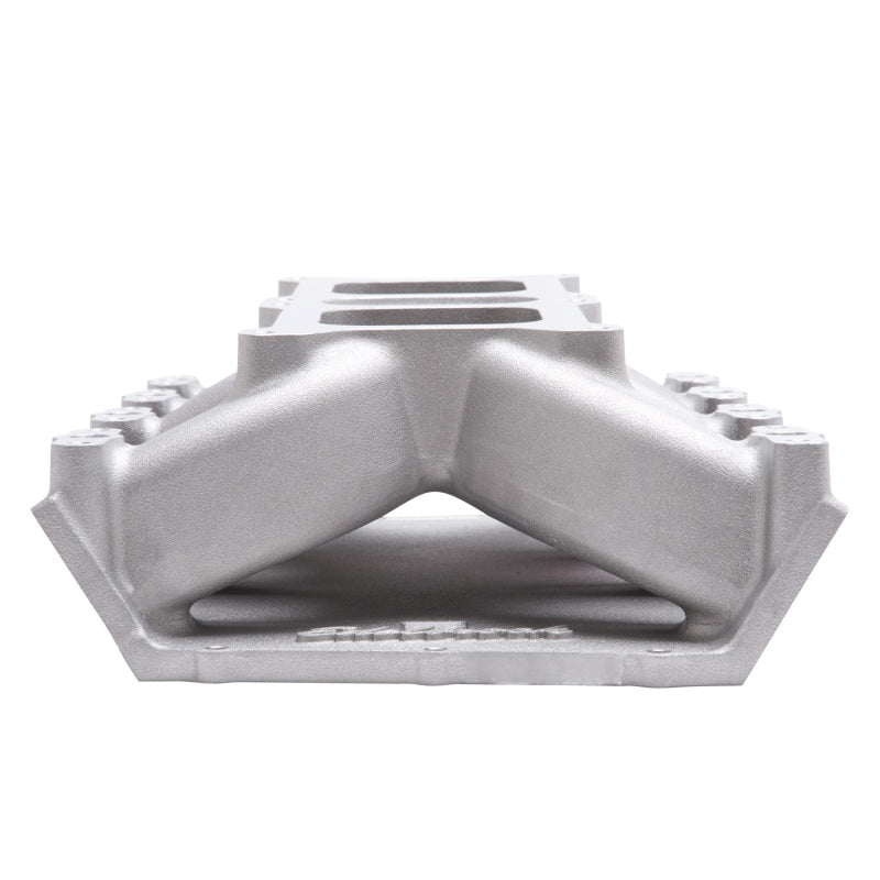 Edelbrock Dual Quad Intake Manifold Dual Square Bore Single Plane Aluminum - Natural