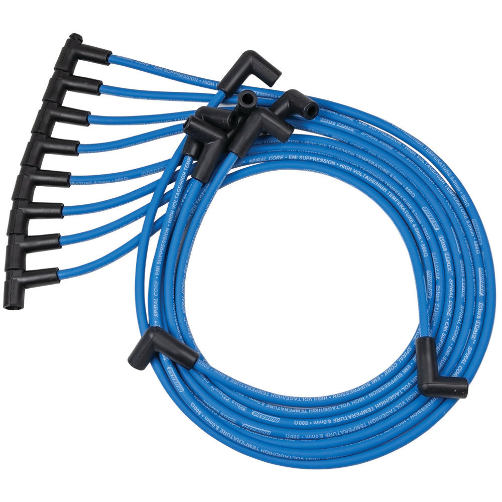 Moroso Blue Max Spiral Core Ignition Wire Set - Spark Plug Wires 1981-86 GM Vehicles w/ 267-350 V8 Engines