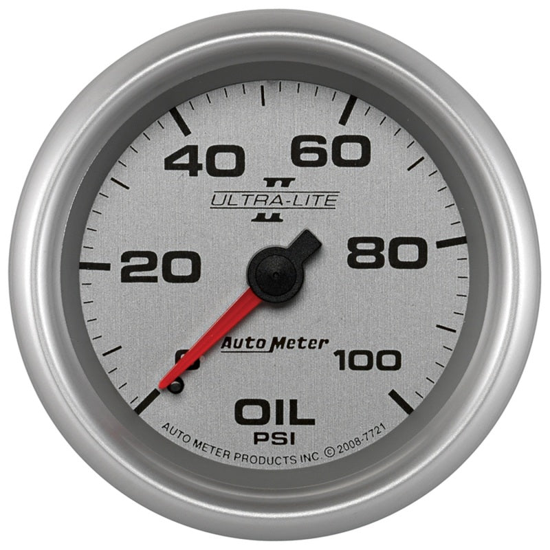 Auto Meter 2-5/8" Ultra-Lite II Oil Press Gauge - 0-100 PSI