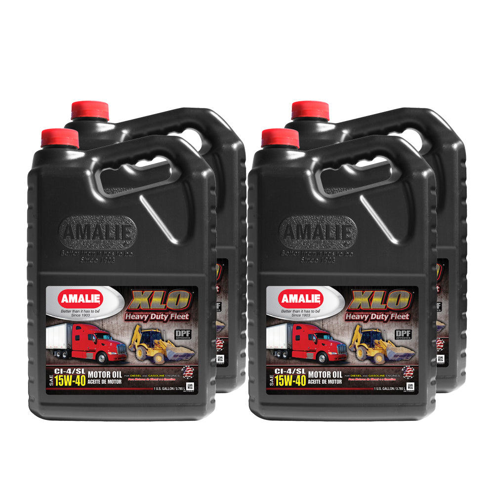 Amalie XLO Heavy Duty Fleet Motor Oil - 15W40 - Conventional - 1 Gal. Jug - (Set of 4)