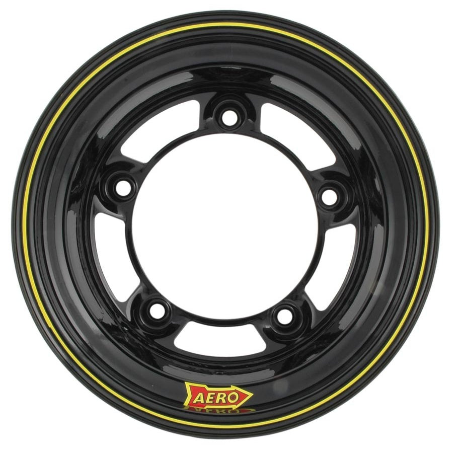 Aero 58 Series Rolled Wheel - Black - 15" x 10" - Wide 5 - 3" Back Spacing - 18 lbs.