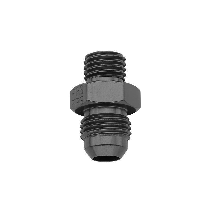 Fragola 6 AN Male to 12 mm x 1.25 Male Straight Adapter - Black Anodized