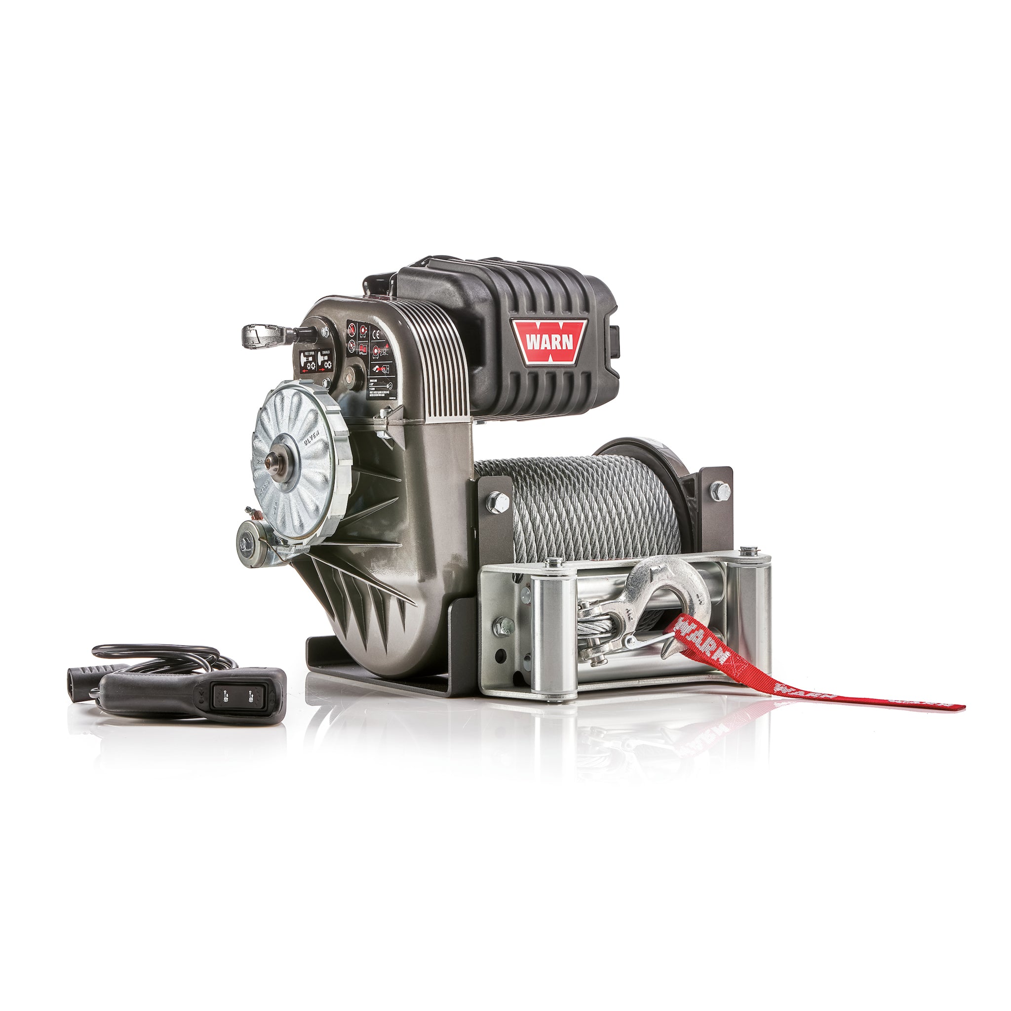 Warn Winch - Roller Fairlead - 12 Ft. . Remote - 3/8" x 125 Ft. . Steel Rope - 12V