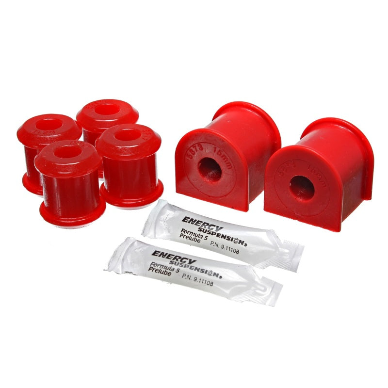 Energy Suspension Hyper-Flex Sway Bar Bushing Rear 15 mm Bar Steel/Polyurethane - Zinc Oxide/Red