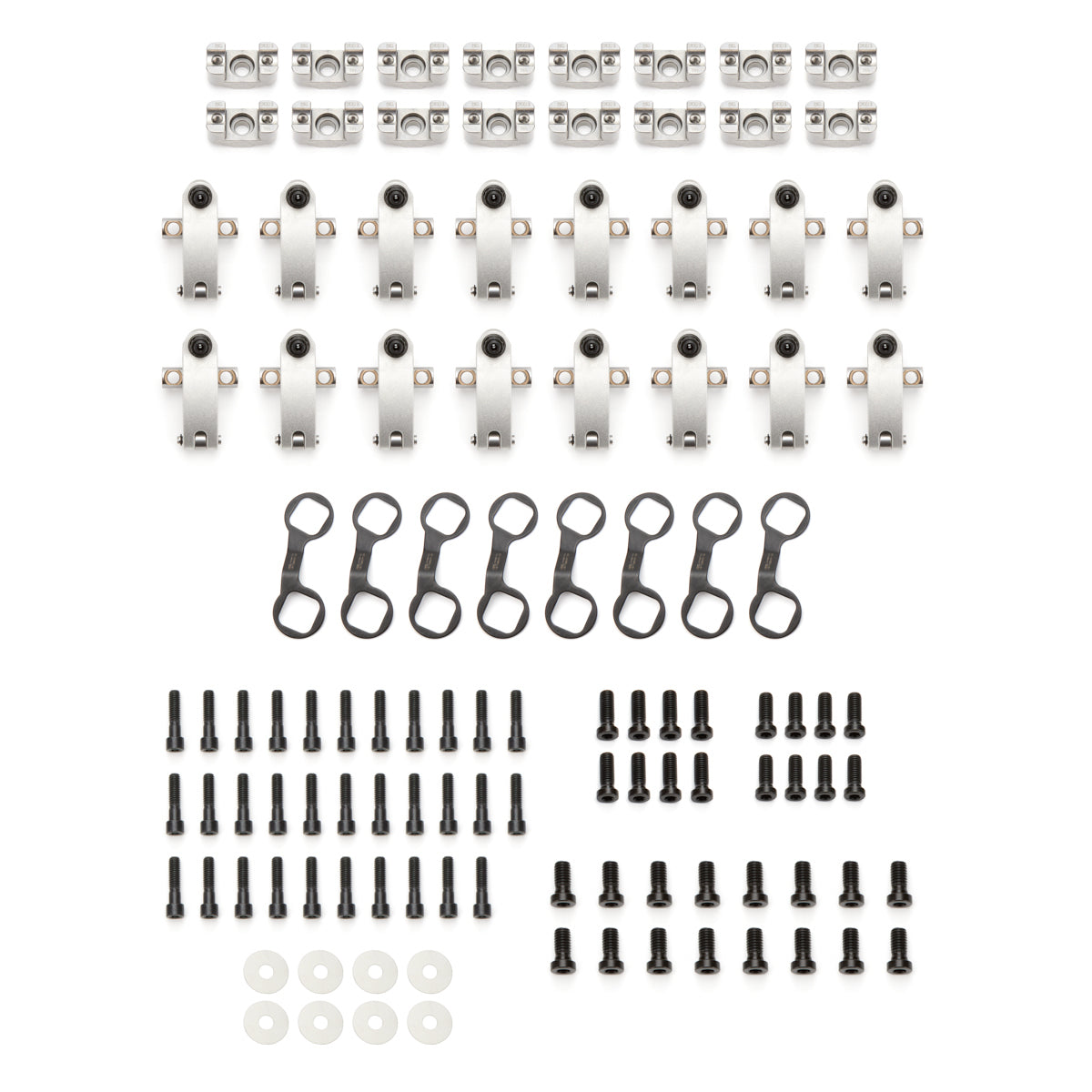 Jesel Sportsman Shaft Mount Roller Rocker Arm - 1.70 Ratio - Merlin Heads - Big Block Chevy (Set of 16)