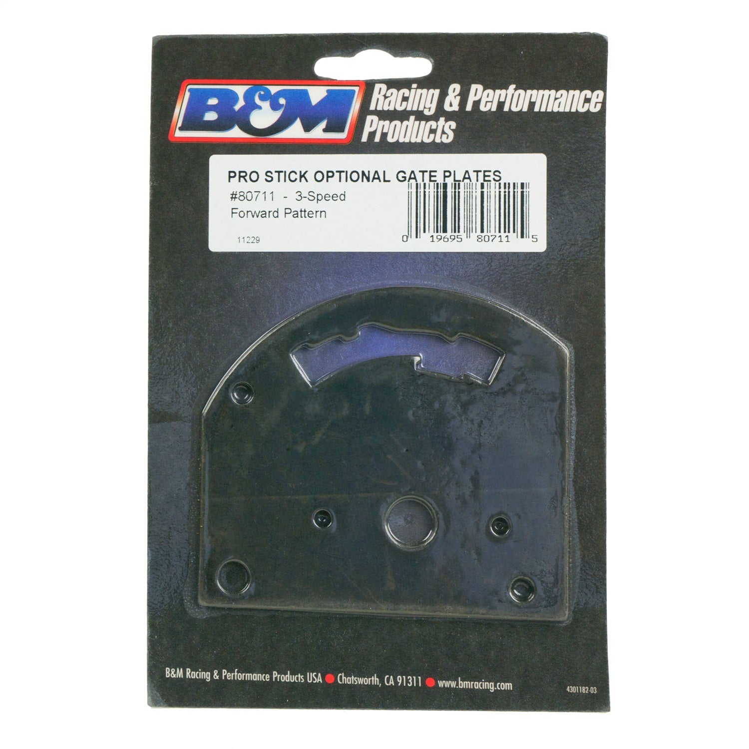 B&M 3-Speed Shifter Gate Plate - Standard Pattern