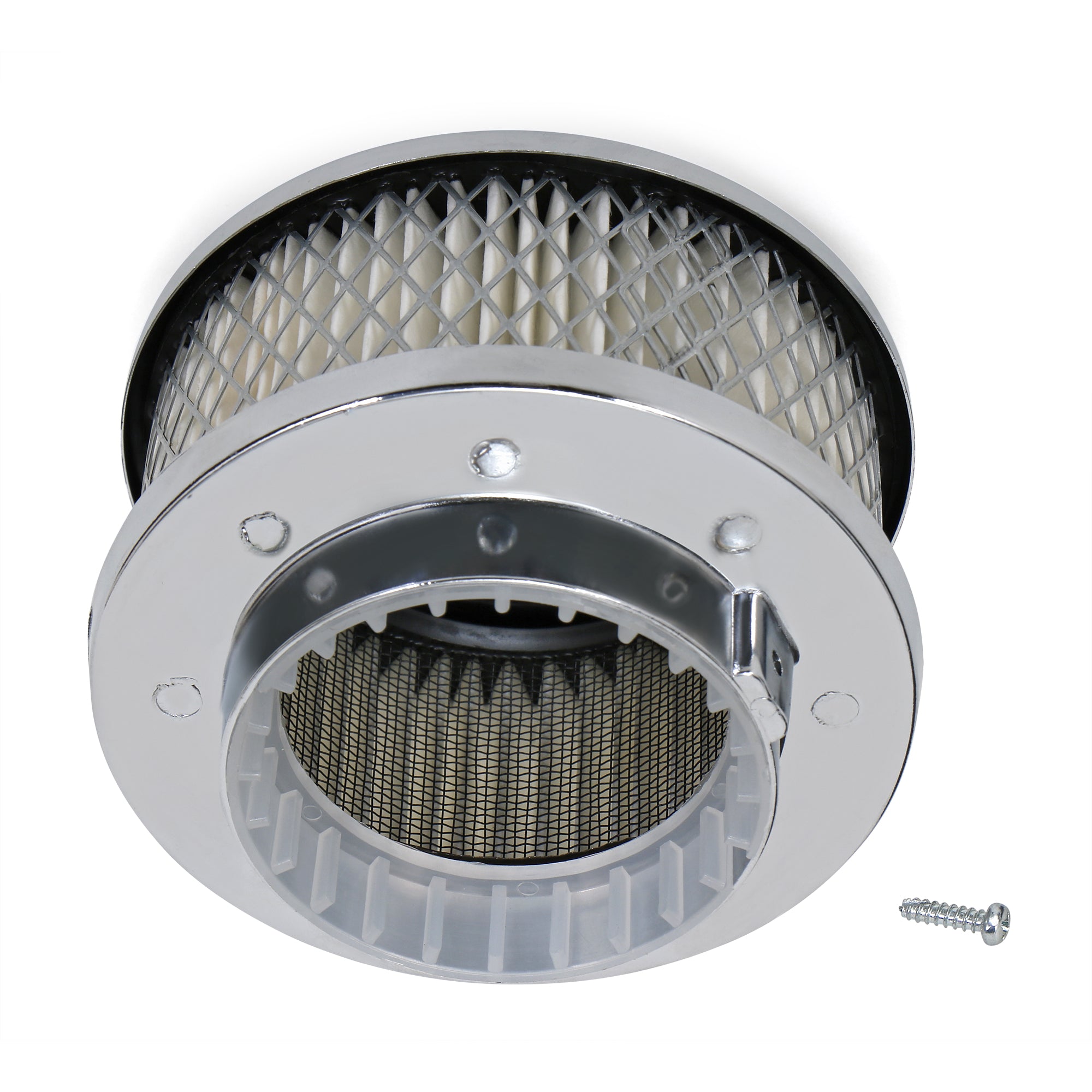 Trans-Dapt Chrome Air Cleaner Deep Dish Style - 4" Diameter