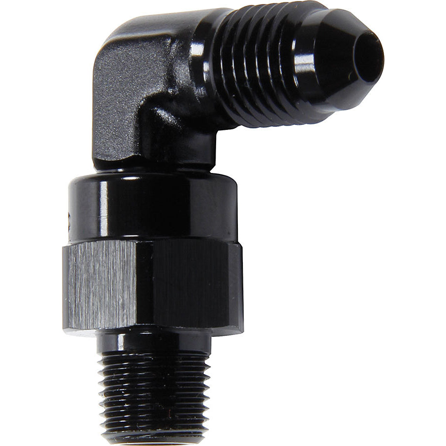 Allstar Performance 90 Degree Swivel 1/8" NPT to Male  -4 - Black