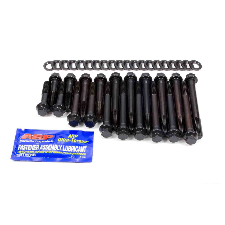 ARP High Performance Series Cylinder Head Bolt Kit - Hex Head - Chromoly - Black Oxide - Edelbrock Before 3 / 15 / 02 - Pontiac V8
