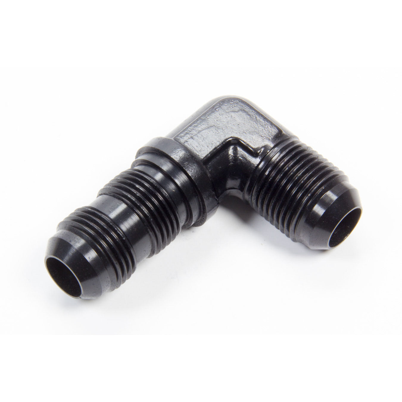 Aeroquip Black Aluminum -10 90 Bulkhead Union Adapter
