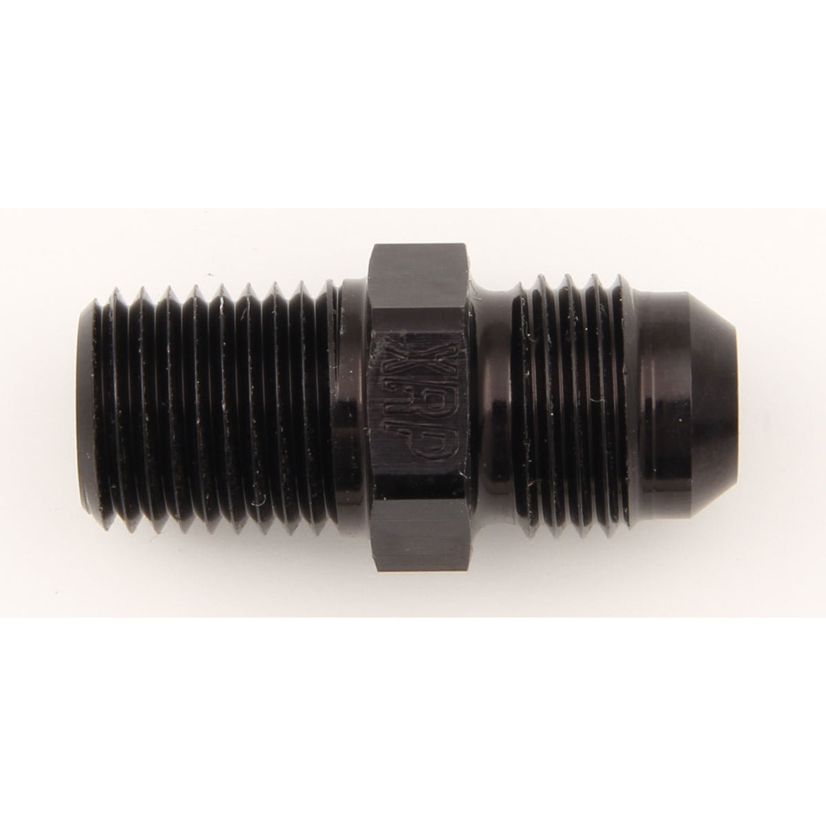 XRP Adapter Fitting Straight 6 AN Male to 1/4" NPT Male Aluminum - Black Anodize