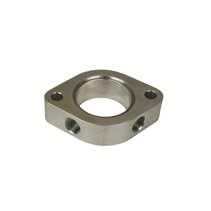 Moroso Water Neck Spacer - 1" Thick - Two 3/8" NPT Female Ports - Brodix HV Series Intakes