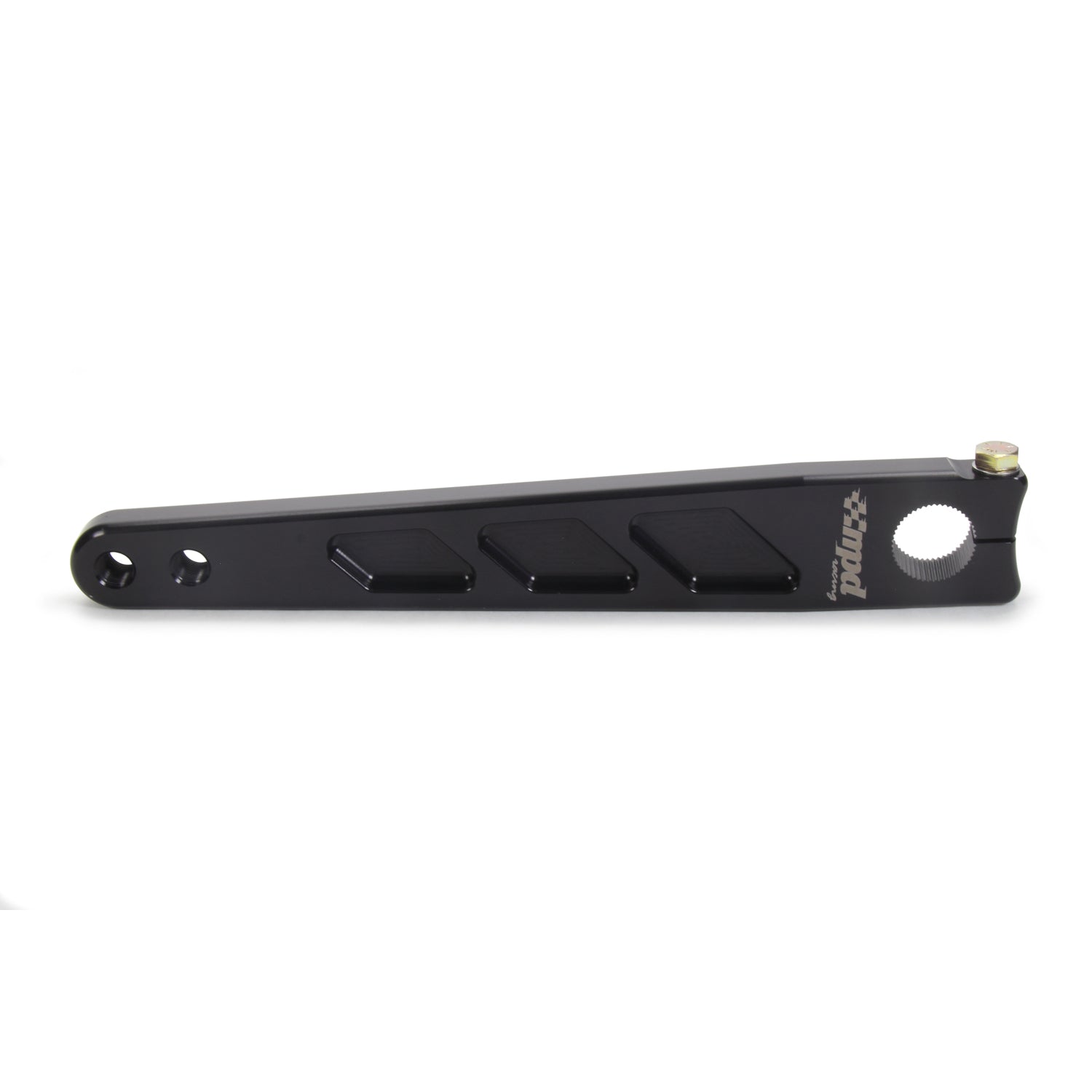 MPD Pitman Arm - 10 to 11 in Long - Angle Broach - Black Anodized - Sprint Car