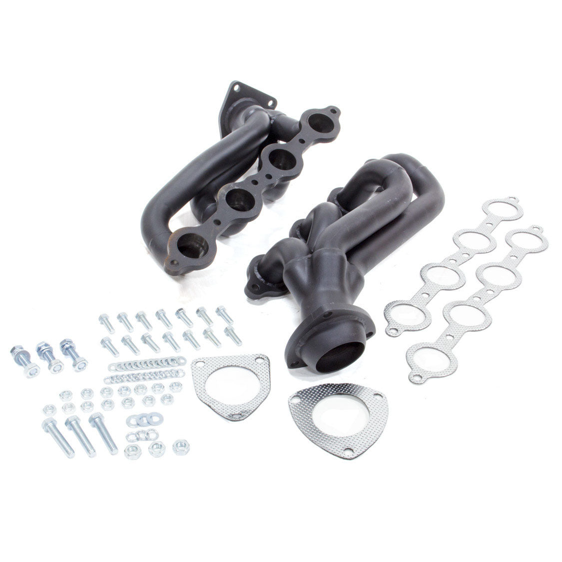 Flowtech Shorty Headers 1-5/8" Primary 2-1/2" Collector Steel - Black Paint
