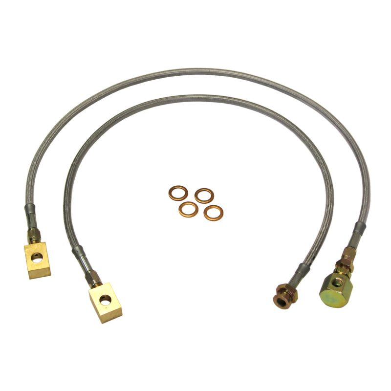Skyjacker DOT Approved Braided Stainless Front Brake Hose Kit - 4 to 6 in Lift - Ford Compact SUV / Truck 1988-97