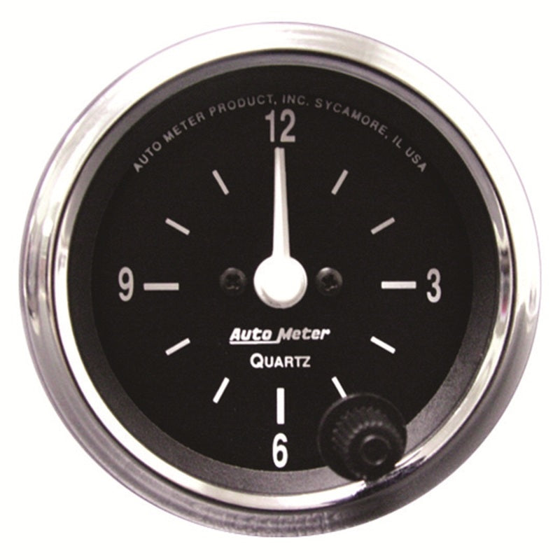 Auto Meter 2-1/16 12-Volt Electric Clock - Black