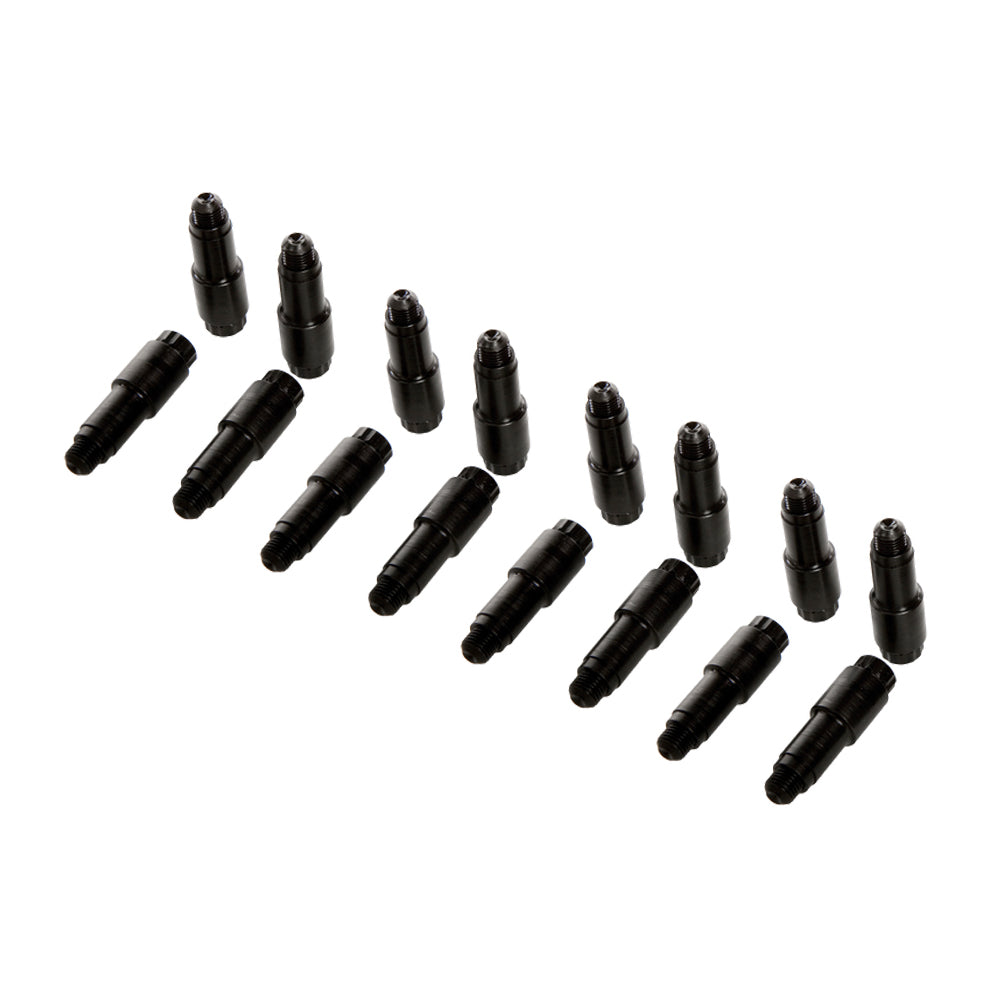 AFR Rocker Arm Nut - 7/16-20 in Thread - 2.100 in Length - Black Oxide - Stud Girdle - Chevy/Ford V8 (Set of 16)
