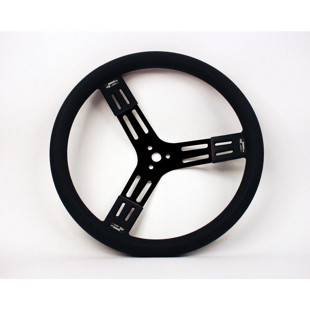 Longacre 15" Fat Grip Aluminum Steering Wheel - Black