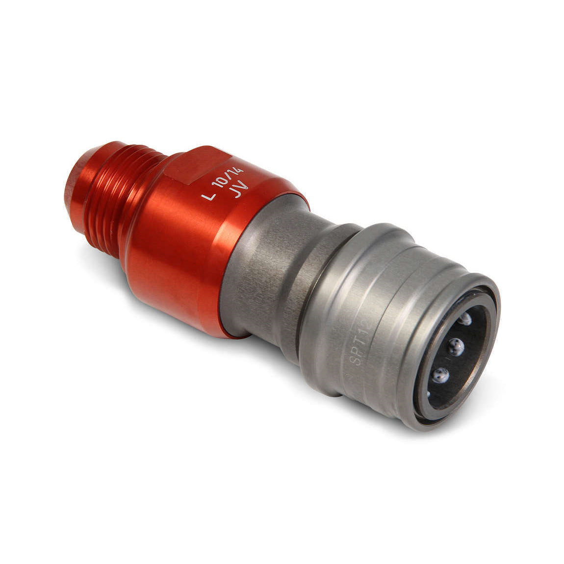 Earl's Dry Break Valve - 12 AN Male to Female Disconnect - Red/Natural