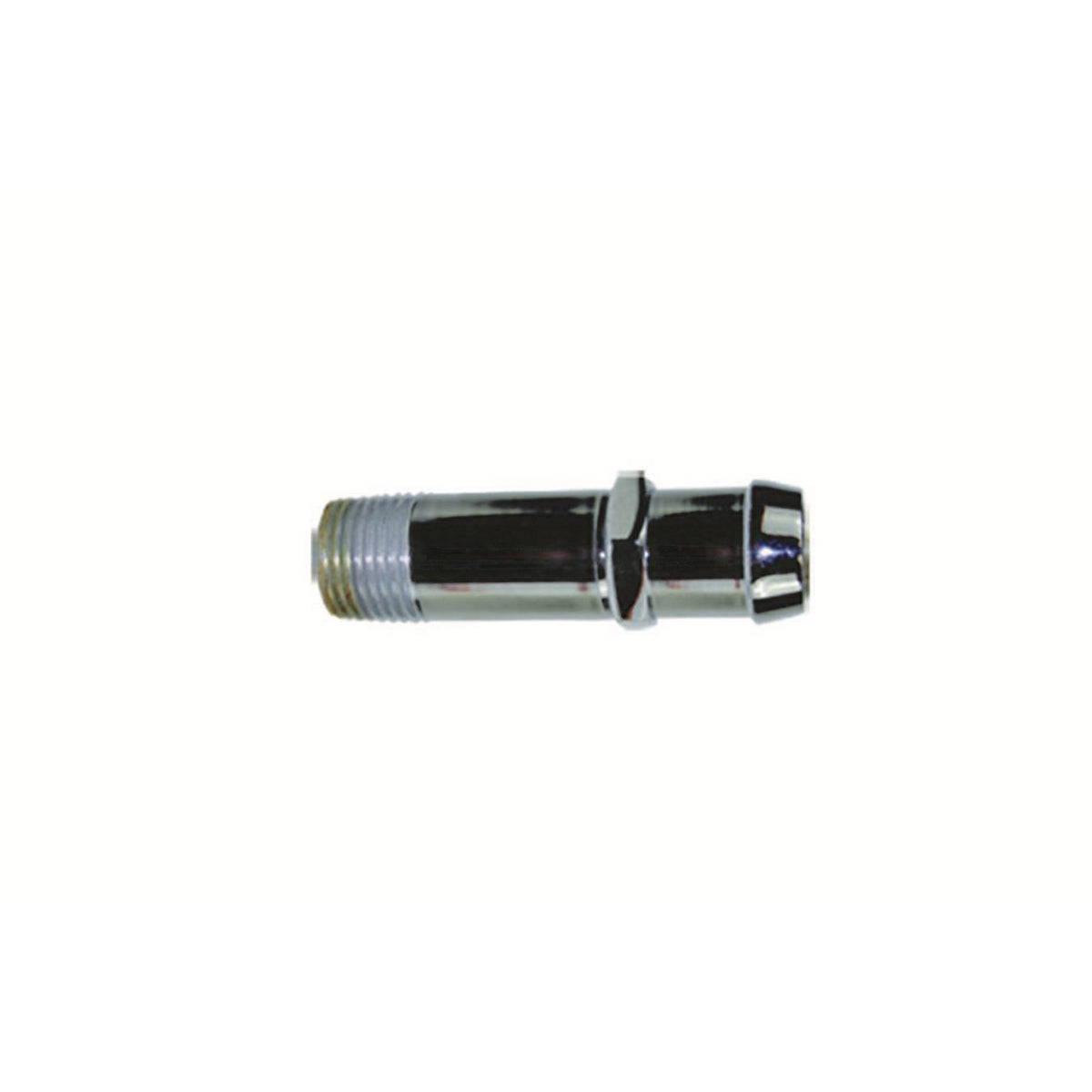 Specialty Products Adapter Fitting Straight 3/4" Hose Barb to 1/2" NPT Male Steel - Chrome