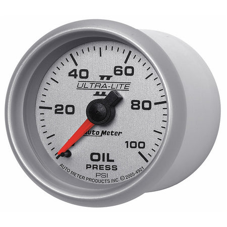 Auto Meter 2-1/16" Ultra-Lite II Oil Pressure Gauge - 0-100 PSI