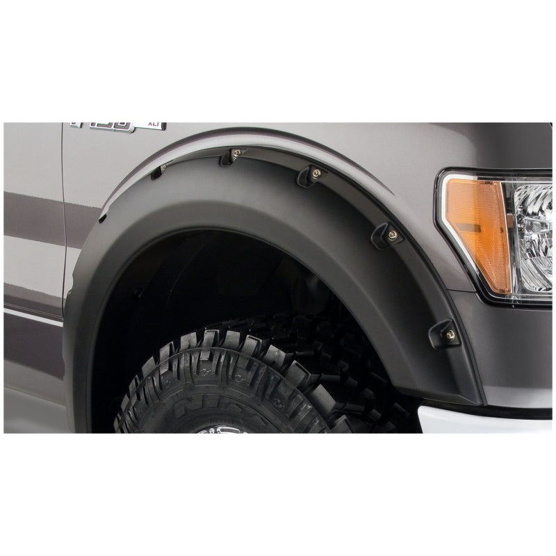 Bushwacker Pocket Style Fender Flare Front/Rear 1-1/2" wide Plastic - Black