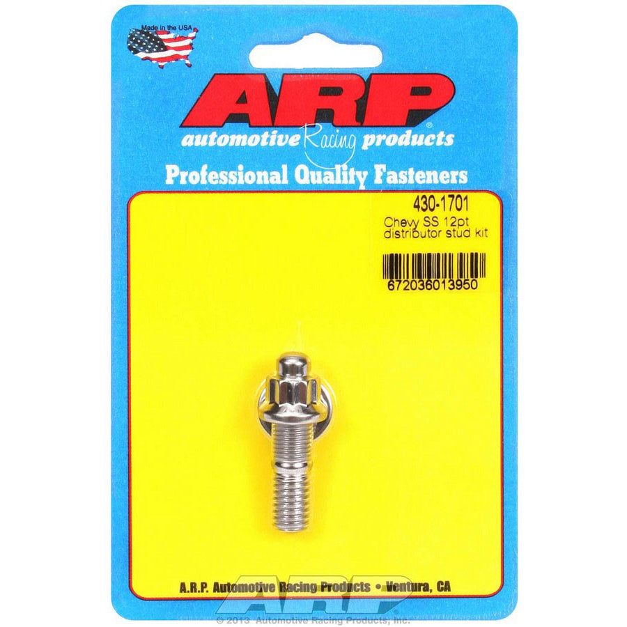 ARP Stainless Steel Chevy Distributor Stud Kit Polished - 12-Point - SB Chevy, BB Chevy