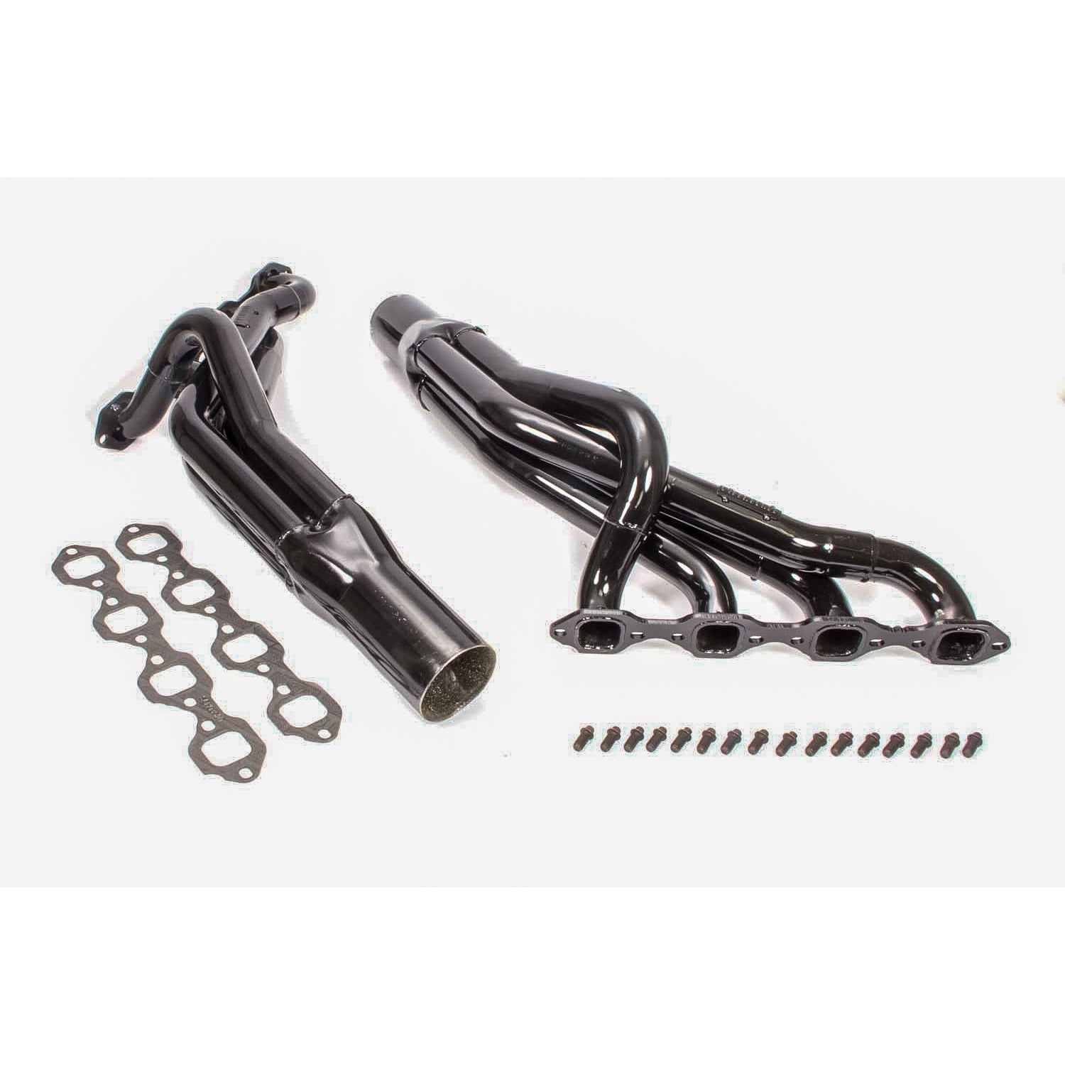 Schoenfeld Truck Headers - 2" Primary - 3-1/2" Collector - Steel - Black Paint - BB Chevy