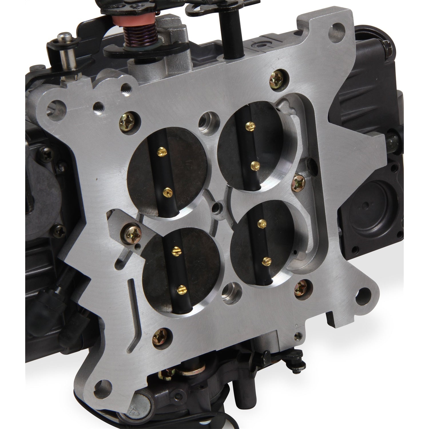 Holley Avenger Carburetor - Marine - 4-Barrel - 770 CFM - Square Bore - Electric Choke - Vacuum Secondary - Dual Inlet - Gray