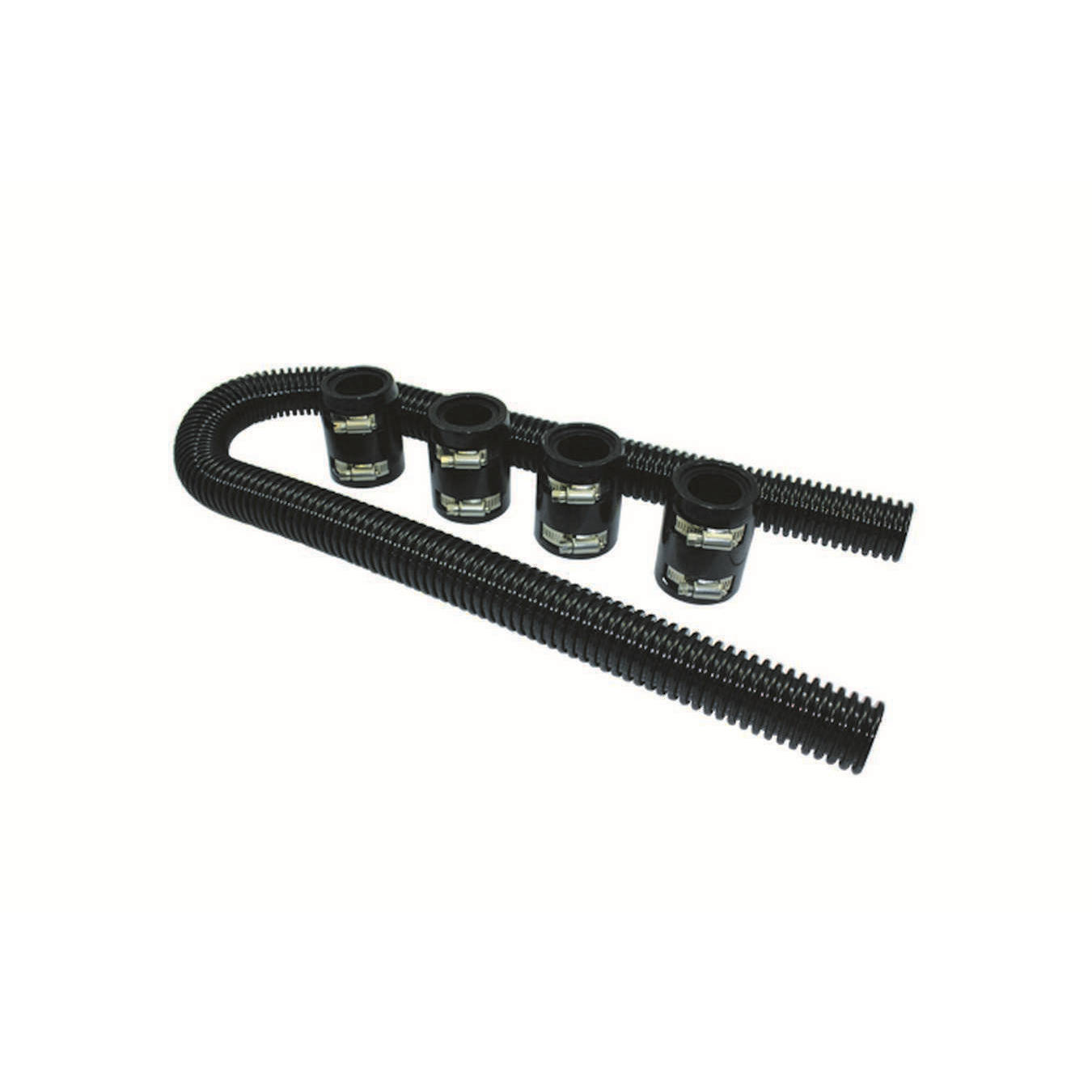 Specialty Products Radiator Hose Kit 48" w/Aluminum Caps Black