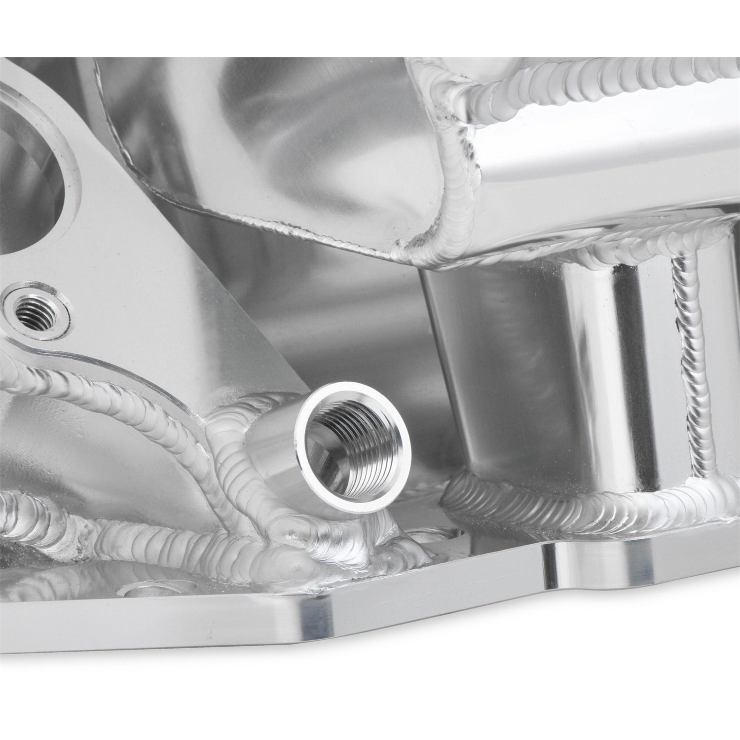 Sniper Fabricated Intake Manifold BBC Single Plane 2 x 4500 Silver with Sniper Logo