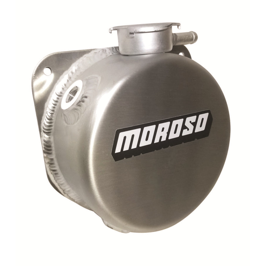 Moroso Aluminum Cooling System Expansion Tank - Stamped Filler Neck - 1 Quart Capacity - Low-Profile - 2-5/8" Deep