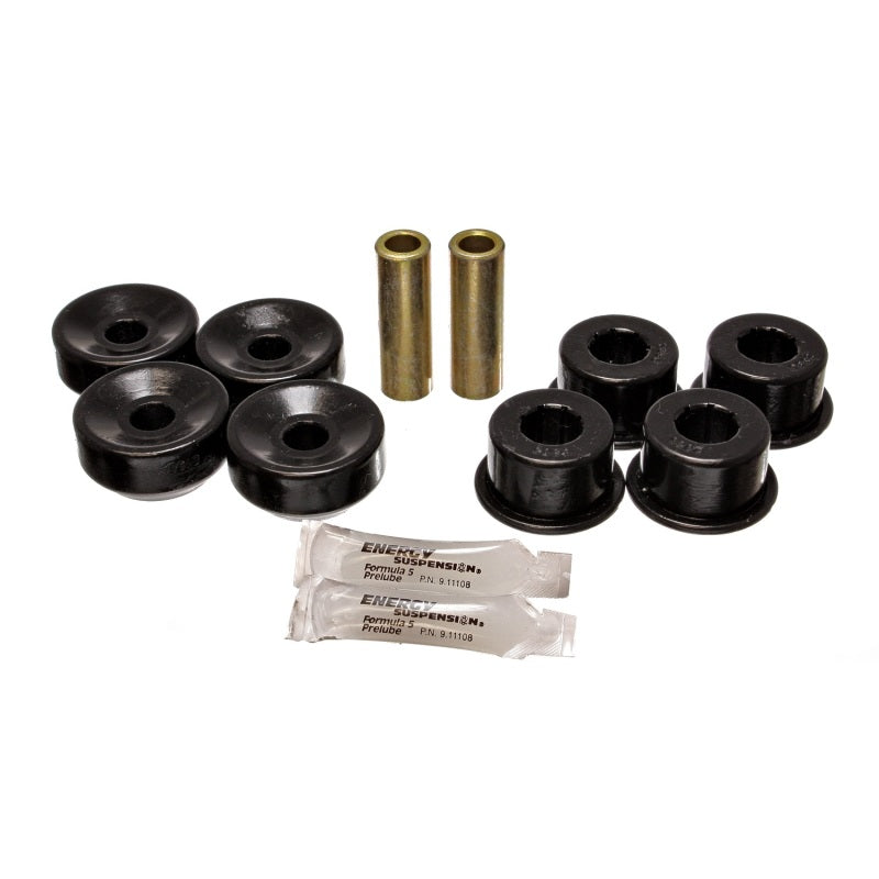 Energy Suspension Hyper-Flex Bushing Kit - Rear Shock Bushings - Polyurethane - Black
