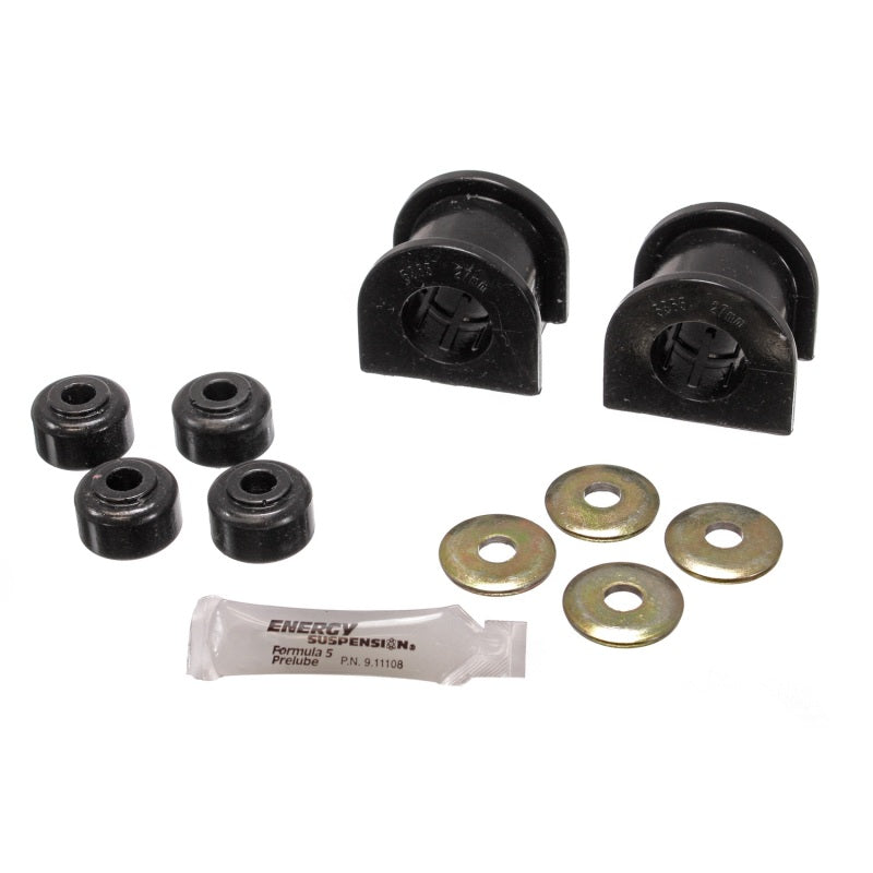 Energy Suspension Hyper-Flex Sway Bar Bushing - Front - 26 mm Bar - Polyurethane/Steel - Black/Cadmium