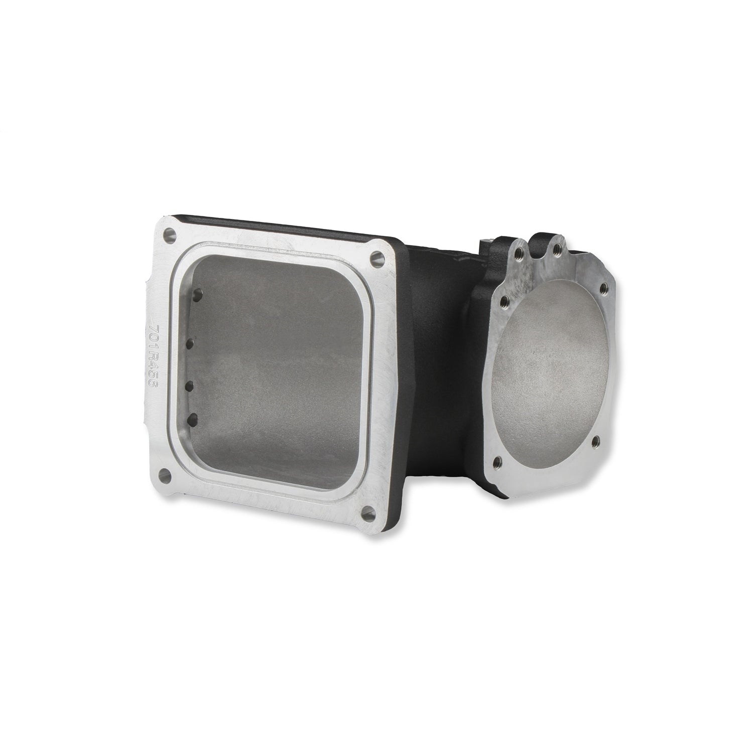 Holley EFI Throttle Body Adapter - Elbow - Aluminum - Black - Ford 105 mm Throttle Body to Dominator Mounting Flange