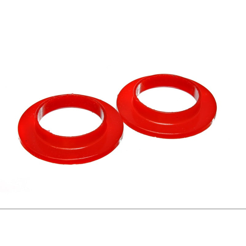 Energy Suspension Hyper-Flex Coil Spring Isolator - 2-3/16 in ID - 3-1/2 in OD - 11/16 in Thick - Red - Universal - Pair