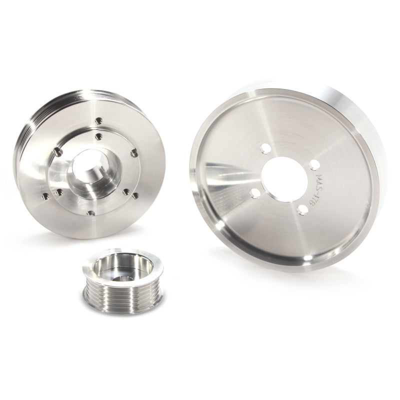 BBK Performance Under Drive 6-Rib Serpentine Pulley Kit - Polished Aluminum - Ford Modular - Ford Mustang 2001-04